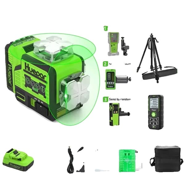 Laser Niveau, Grøn Stråle, Bluetooth, SET-1