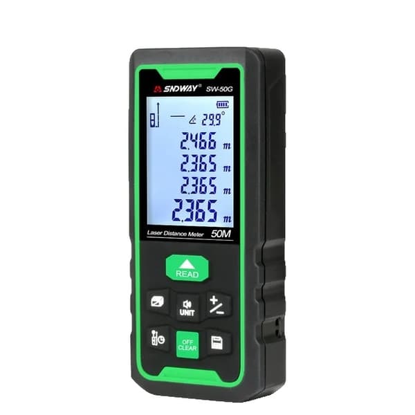 Laseravståndsmätare, Dubbel Bubbla, Digitalt Mätverktyg, SW-100G