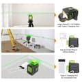 Miniatyrbillede 4 af 5: Laser Niveau, Grøn Stråle, Li-ion Batteri