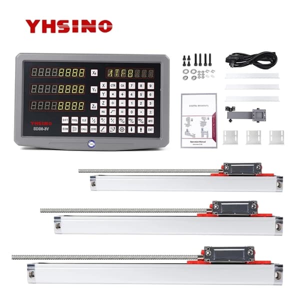 CNC-sorvausjyrsin digitaalinen mittausjärjestelmä, Sino Dro SDS6-2V/3V -pakkaus, lineaarinen asteikko 5U 5V TTL., 3-akselinen dro