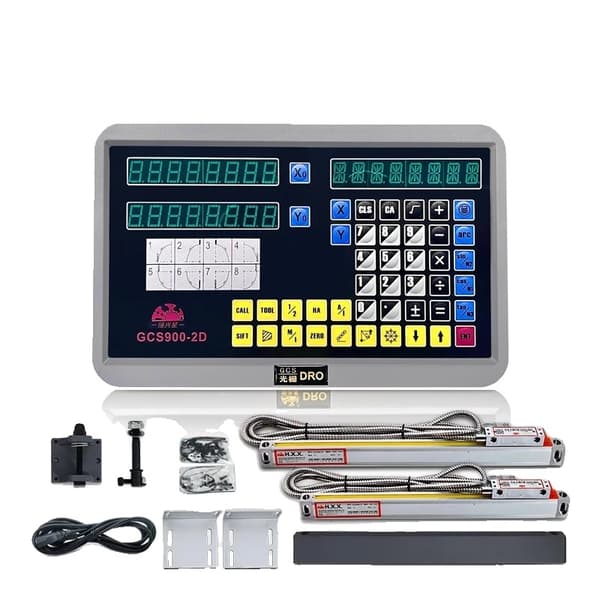 2/3 Axlar DRO-set för Fräsning, Hög Precision 0,005mm Linjär Skala, Anpassningsbar Längd 50-1000mm,GCS900-3D DRO SET
