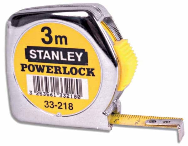 RULLEMÅL 3m x 12,7mm POWERLOCK METAL STANLEY