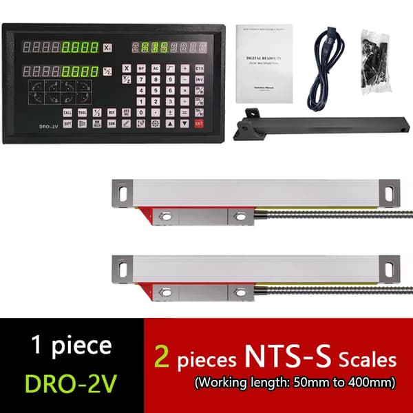 DRO-2V Digitaalinen Näyttö, NTS-S ja NTS-M Mittakaavat, Tarkka Mittaus, Korkea Resoluutio,DRO (2KPL NTS-S)