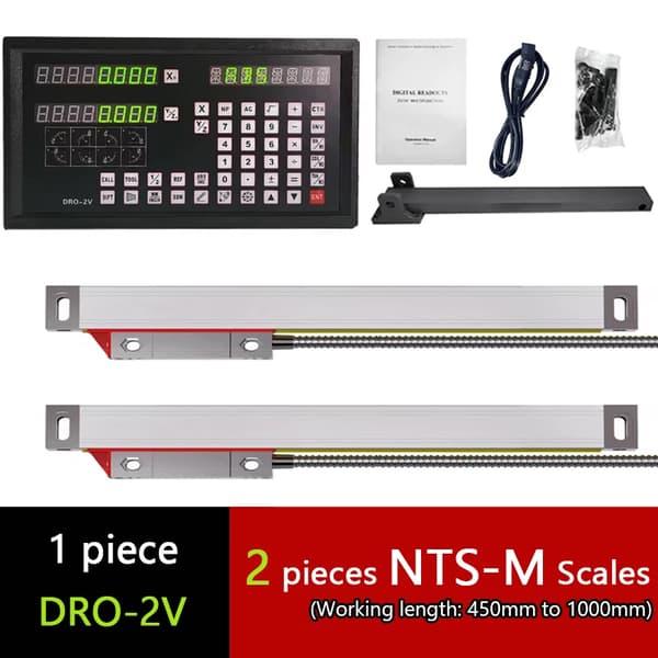 DRO-2V Digitalavläsning, NTS-S och NTS-M Skala, Precisionmätning, Hög Upplösning,DRO (2ST NTS-M)