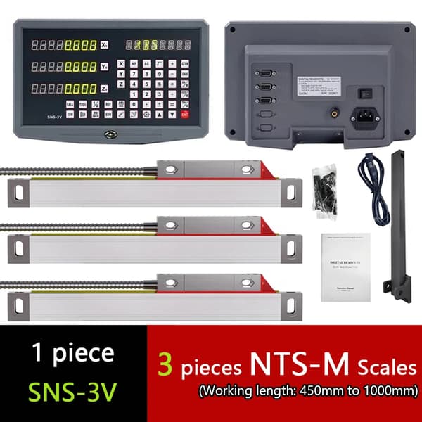 SNSNTDRO Digital avläsning, 3-axlig stöd, 0,005 mm upplösning,DRO (3ST NTS-M)