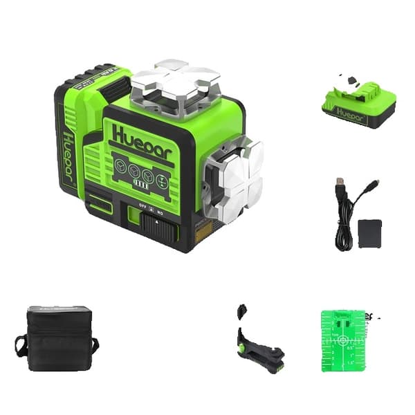 Laser-tasoitin, vihreä säde, Bluetooth-ohjaus, 2D laser-taso