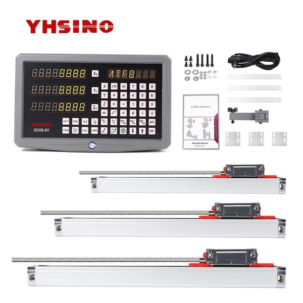 CNC-sorvausjyrsin digitaalinen mittausjärjestelmä, Sino Dro SDS6-2V/3V -pakkaus, lineaarinen asteikko 5U 5V TTL., 3-akselinen dro-sarja