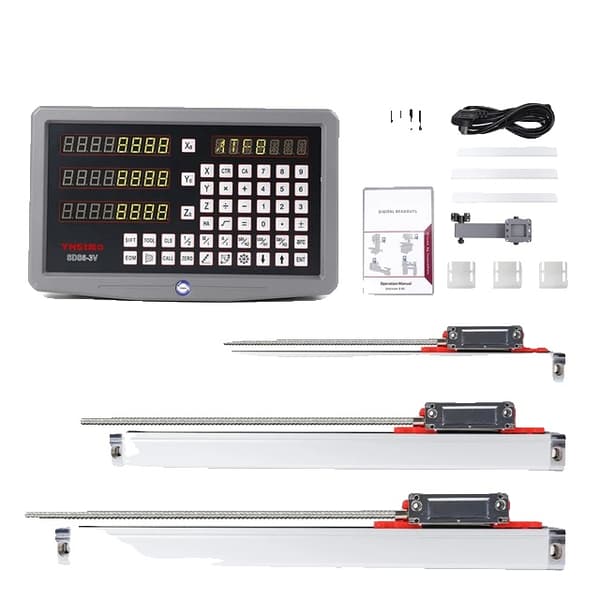 CNC-sorvausjyrsin digitaalinen mittausjärjestelmä, Sino Dro SDS6-2V/3V -pakkaus, lineaarinen asteikko 5U 5V TTL., 3-akselinen dro-sarja
