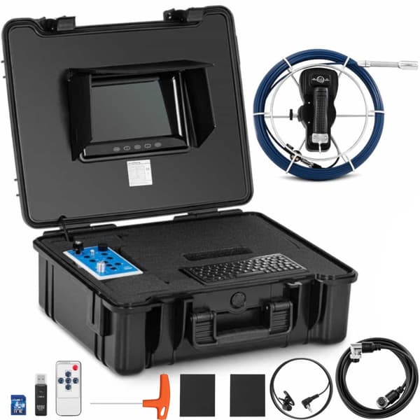 Endoscope HD inspektionskamerasonde 30m LED TFT farveskærm 7''