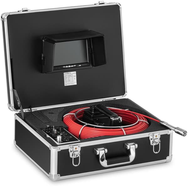 Endoskop, LCD TFT-inspektionskamera, 7'' diameter. rör 40-80 mm, 50 m långa