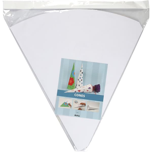 Pappstrut Vit - Jättestor! - Höjd 68 cm - 5 st