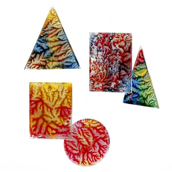 Glasplattor - 8 x 6 cm - Rektangel - 10 st