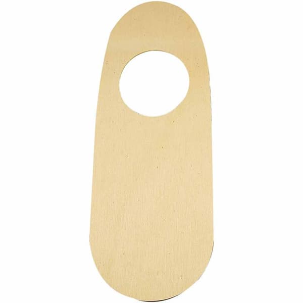 Dörrskylt med hål - stl. 10x25 cm - plywood - 10 st