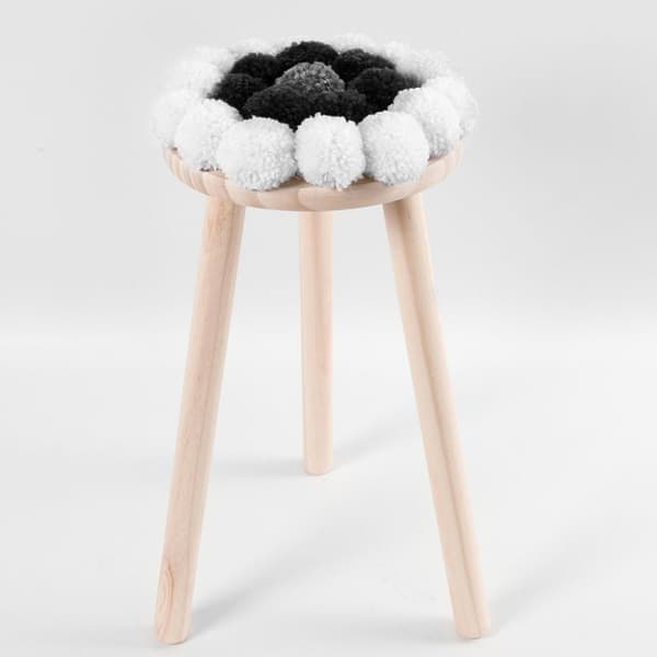 Träpall i Furu - Höjd: 50 cm - Dia. 26 cm