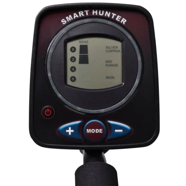 vidaXL Metalldetektor 21 cm med LCD-skärm 300 cm sökdjup