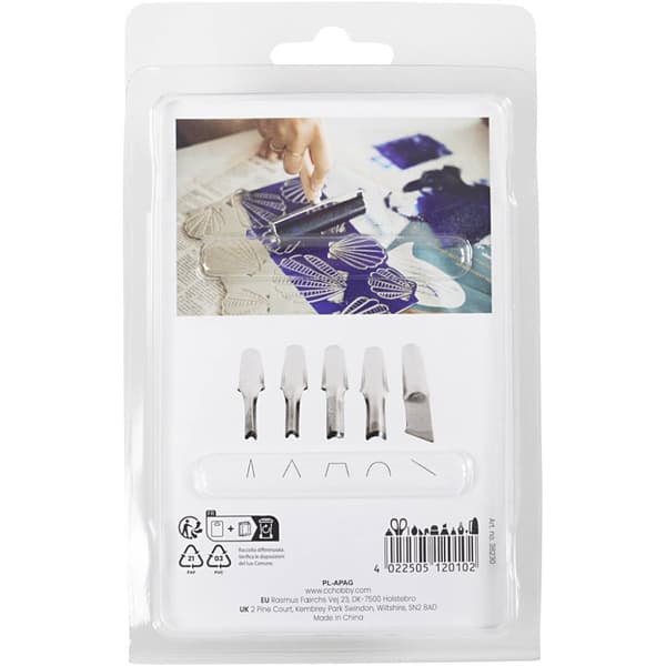 Set Linoleum Handtag och Knivar 5 st