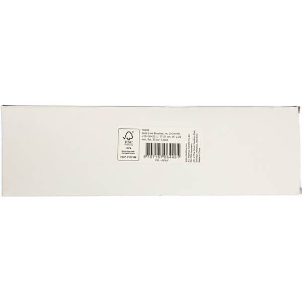 Nylon Pensler, nr. 0+2+4+8+12+16+20, L: 17-21 cm, B: 2-22 mm, flad, 30 stk./ 1 pk.