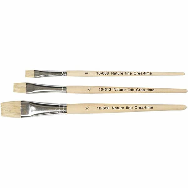 Nature Line Pensel, 8+12+20, L: 18,5-20,5 cm, B: 10-20 mm, flat, 3stk./ 1 pk.