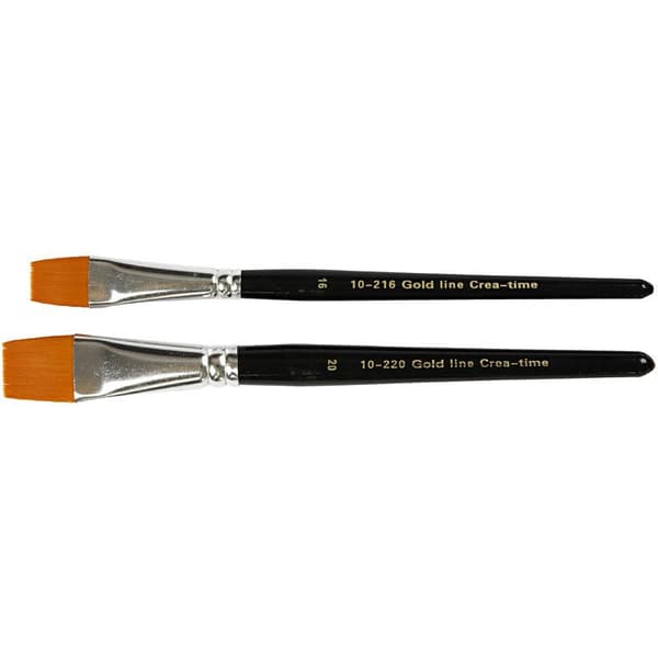 Nylon Pensler, nr. 16+20, L: 19-20 cm, B: 17-24 mm, flad, 2 stk./ 1 pk.