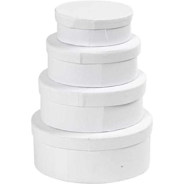 Askar Ovala av Papier-Maché 4 Storlekar