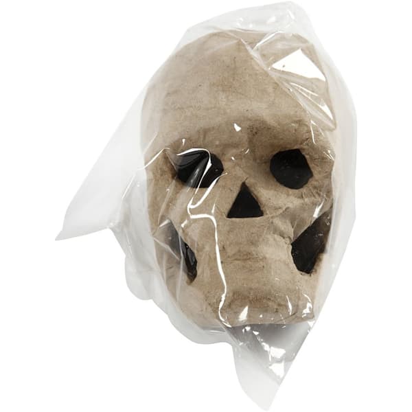 Dödskalle av Papier-Maché 10 cm 1-pack