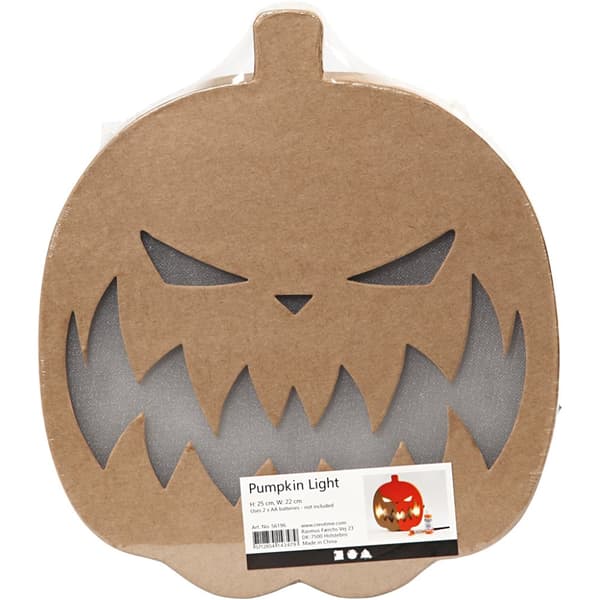 Pumpa Halloween med batteridrivet ljus 25 cm 1-pack