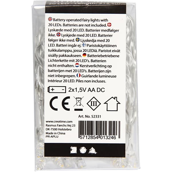 LED Lyskjede, L: 3,15 m, transparent, 1 stk.