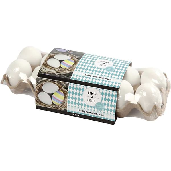 Egg, H: 6 cm, svart, 12 stk./ 1 pk.
