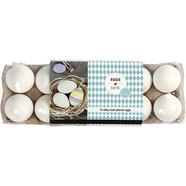 Egg, H: 6 cm, svart, 12 stk./ 1 pk.