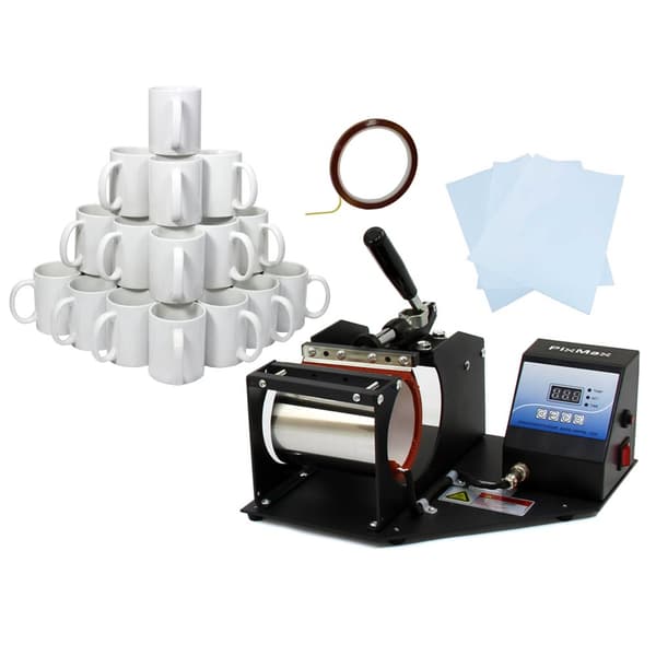 PixMax Sublimation Krus Presse & 72 Krus
