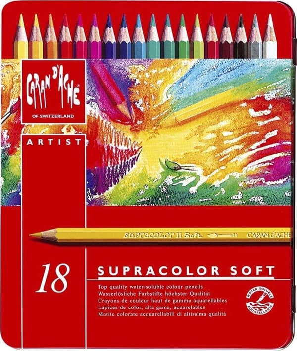 Supracolor II akvarelblyanter refill: 3 8 mm l: 17 cm forskellige farver 18 stykker tykkelse 7 mm