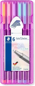 Miniatyrbild 3 av 5: STAEDTLER triplus fineliner - Box med 6 pastellfärger