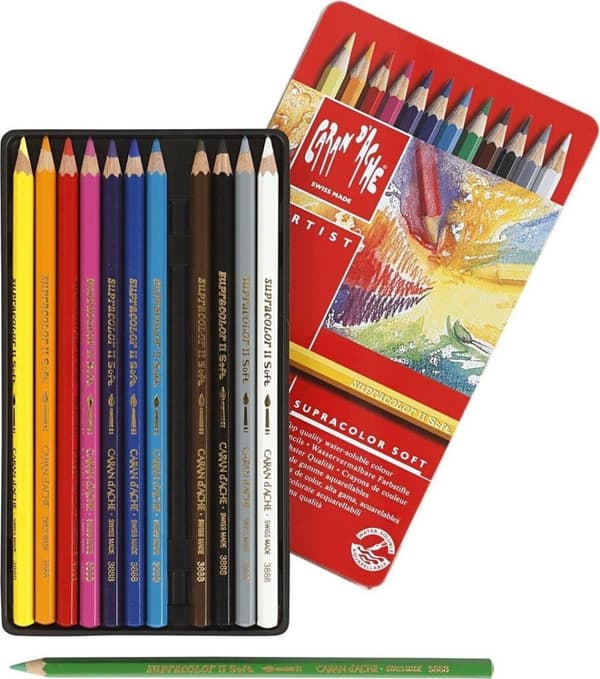 Caran D'ache Akvarelblyanter Supracolor Ii Multicolor 12 stk