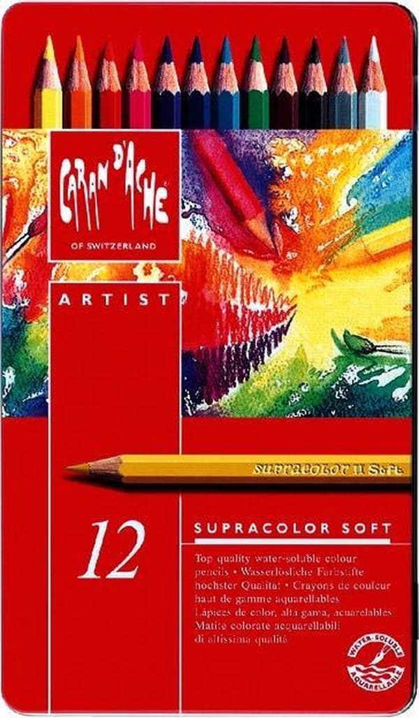 Caran D'ache Akvarelblyanter Supracolor Ii Multicolor 12 stk
