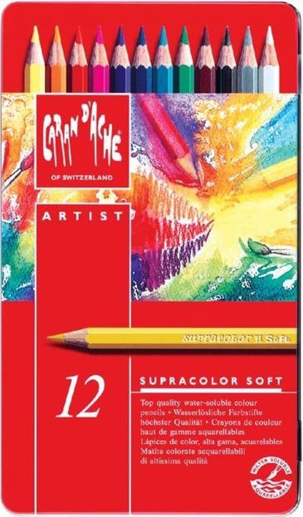 Caran D'ache Akvarelblyanter Supracolor Ii Multicolor 12 stk