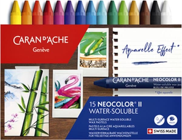 Caran D'ache Wax Crayon Neocolor II Multicolor 15 delar