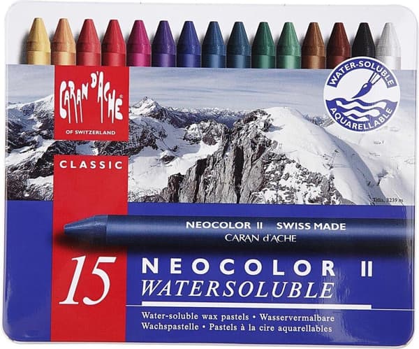 Caran D'ache Wax Crayon Neocolor II Multicolor 15 delar