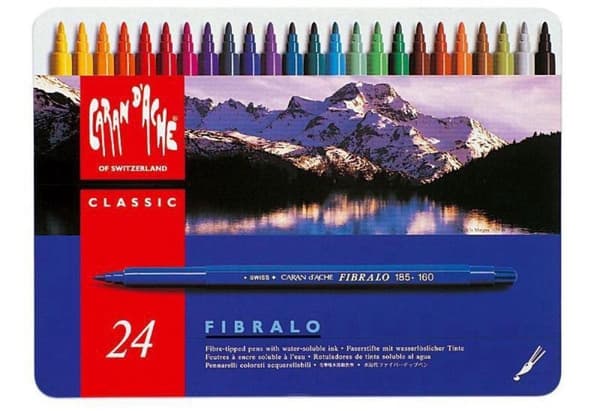 FIBRALO POINTS, Metalkasse, 24 farver