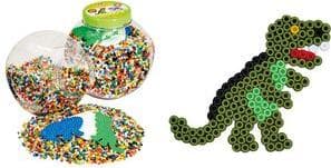 Hama Beads 2067 Fuse Beads XXL Plåt med ca 15 000 färgglada Midi pysselpärlor med en diameter på 5 mm i en blandning av färger, 3 pegboards, kreativt