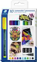 Pikkukuva 1 / 4: STAEDTLER Lumocolor pysyvä kynä F 318 - penaali 10 väriä