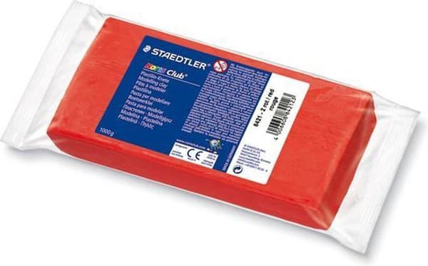 Noris modellervoks. blok 1 kg rød