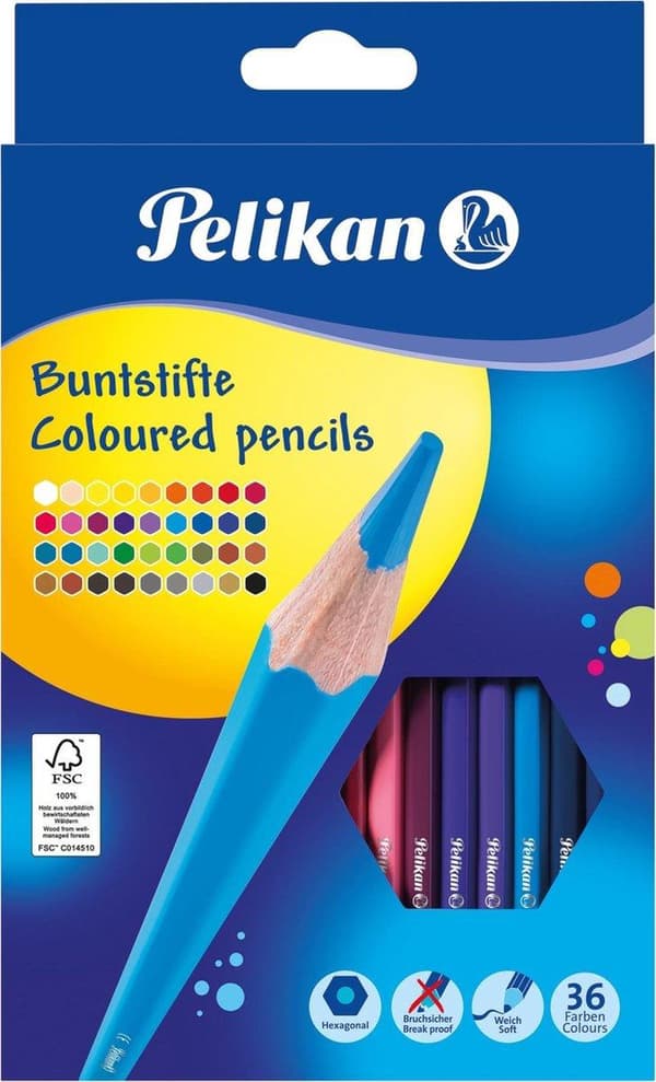 Pelikan 700139 farveblyant 36 stk. Multifarver