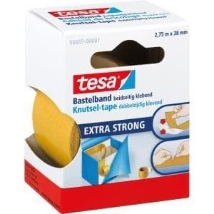 tesa käsityöteippi, kaksipuolinen teippi, 38 mm x 2,75 m, varma ja pysyvä tarttuvuus, moneen käyttöön (56665-00001-00)