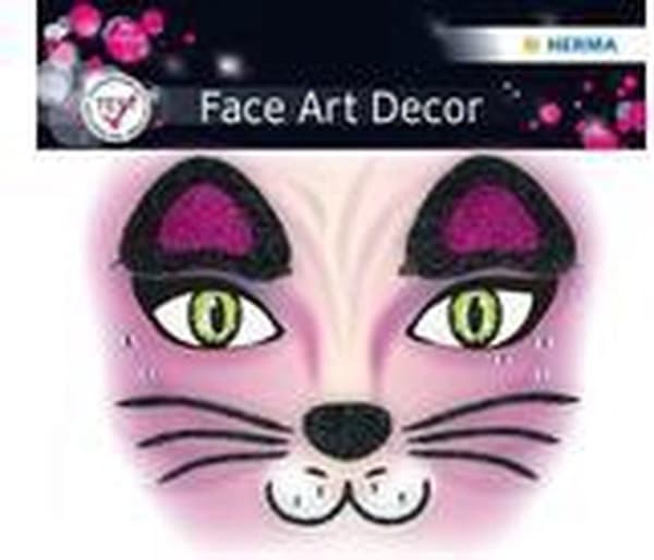 HERMA Face Art -tarra vaaleanpunainen kissa