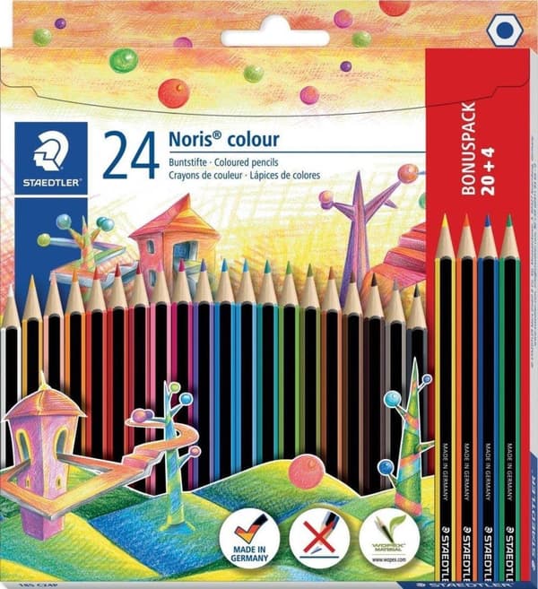Staedtler Noris värikynät, läpipainopakkaus 20 + 4 ilmaiseksi