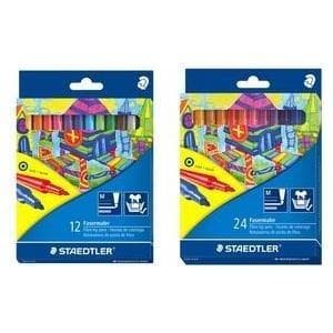 STAEDTLER Noris Club fiberpenne, papkasse à 12, blytykkelse: 1,0 mm, rund, let at vaske ud, hætte med - 1 stk (325 C12)