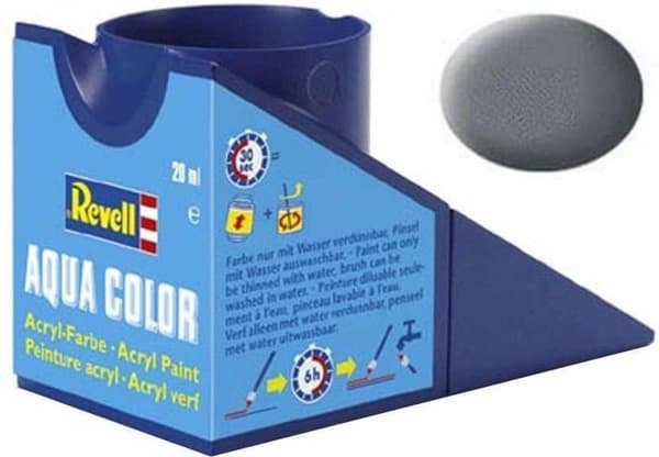 Revell Aqua #47 Mouse Grey - Mat - RAL7005 - Akryl - 18 ml malingskrukke
