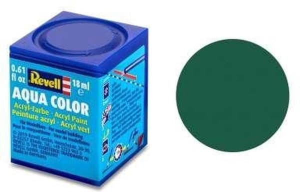 Revell Aqua #39 Mørkegrøn - Mat - Akryl - 18 ml malingskrukke