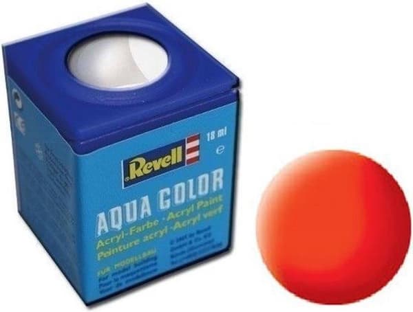 Revell Aqua #25 Luminous Orange - Mat - RAL2005 - Akryl - 18 ml malingskrukke