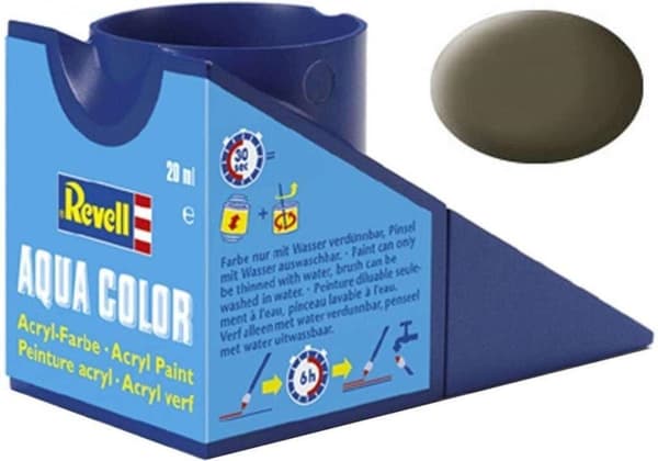 Revell Aqua #46 Nato Oliven - Mat - RAL7013 - Akryl - 18 ml malingskrukke
